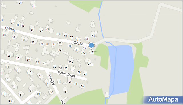 Rudnik nad Sanem, Górka, 42, mapa Rudnik nad Sanem