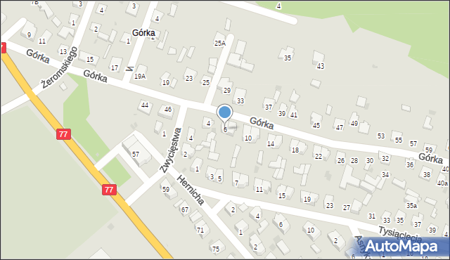 Rudnik nad Sanem, Górka, 6, mapa Rudnik nad Sanem