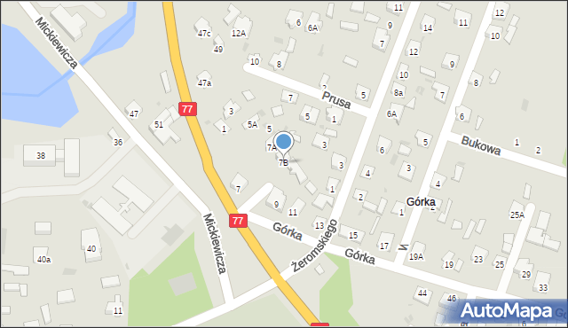 Rudnik nad Sanem, Górka, 7B, mapa Rudnik nad Sanem