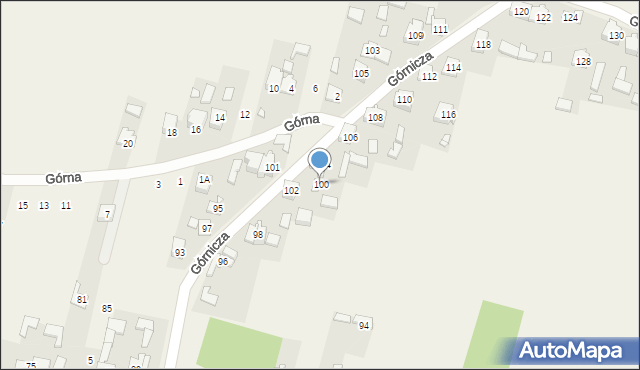 Rudniki, Górnicza, 100, mapa Rudniki