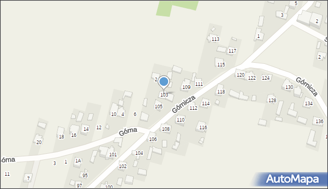 Rudniki, Górnicza, 103, mapa Rudniki