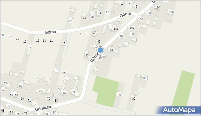 Rudniki, Górnicza, 96, mapa Rudniki