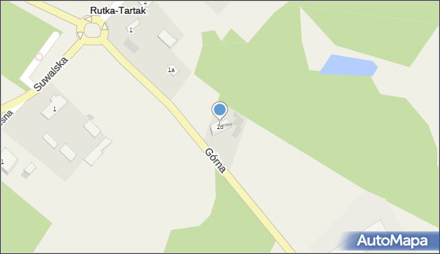 Rutka-Tartak, Górna, 1d, mapa Rutka-Tartak