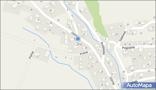 Rybna, Górna, 27, mapa Rybna