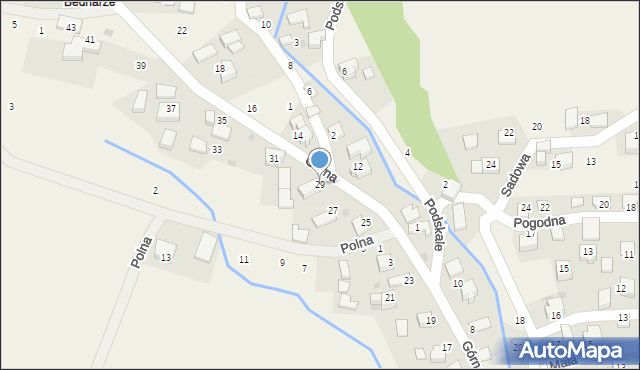 Rybna, Górna, 29, mapa Rybna