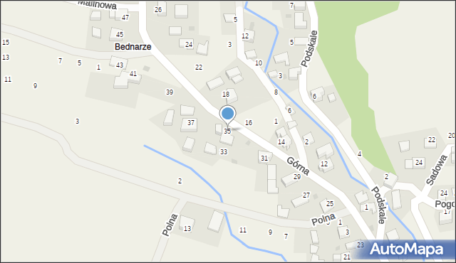 Rybna, Górna, 35, mapa Rybna