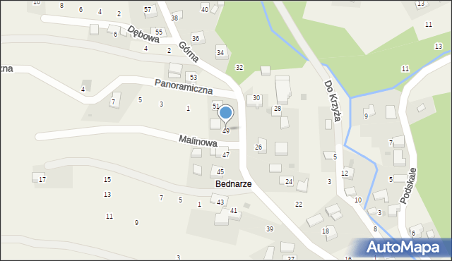 Rybna, Górna, 49, mapa Rybna