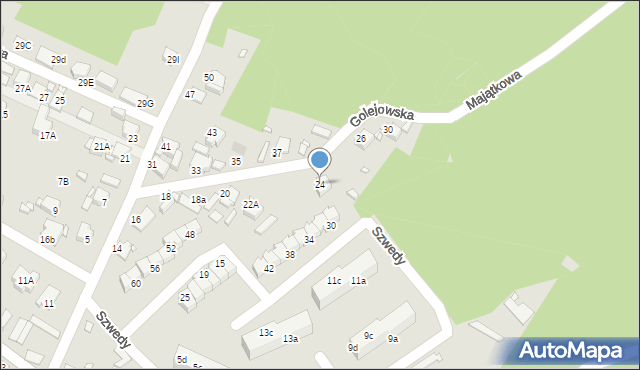 Rybnik, Golejowska, 24, mapa Rybnika