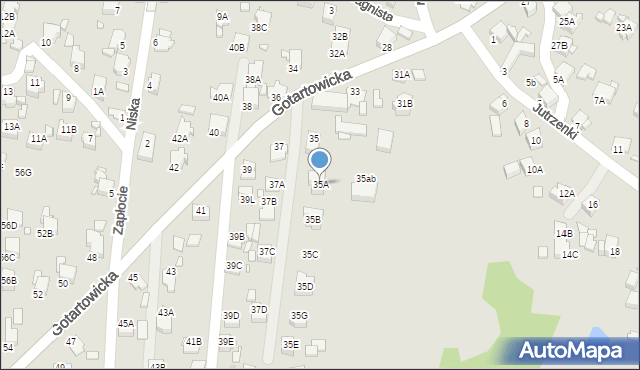 Rybnik, Gotartowicka, 35A, mapa Rybnika