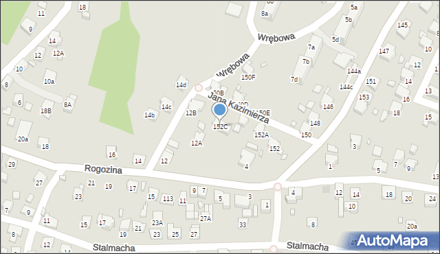 Rybnik, Górnośląska, 152C, mapa Rybnika