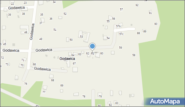 Ryczówek, Godawica, 61, mapa Ryczówek