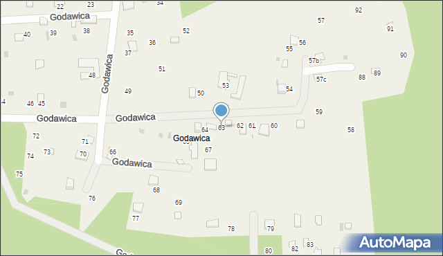 Ryczówek, Godawica, 63, mapa Ryczówek