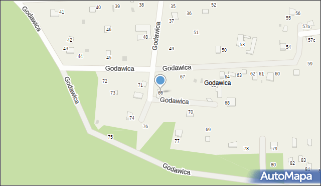 Ryczówek, Godawica, 66, mapa Ryczówek