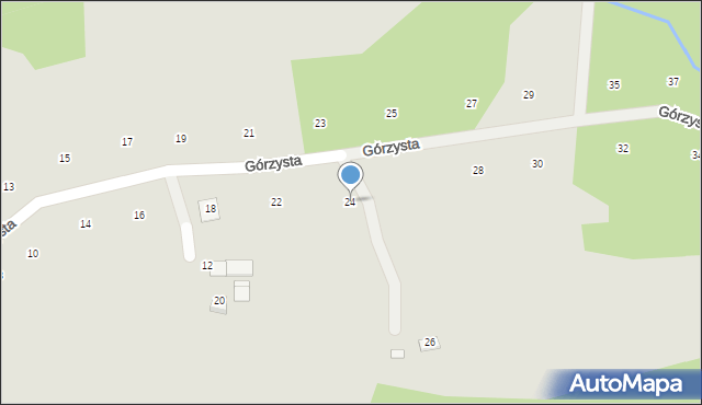 Ryglice, Górzysta, 24, mapa Ryglice