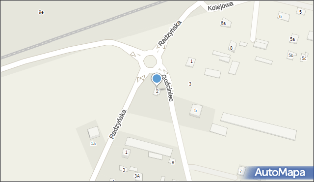 Rzeczyca, Gościniec, 2, mapa Rzeczyca