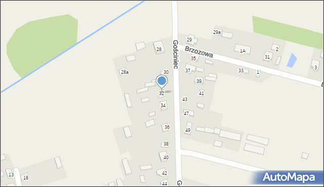 Rzeczyca, Gościniec, 32, mapa Rzeczyca