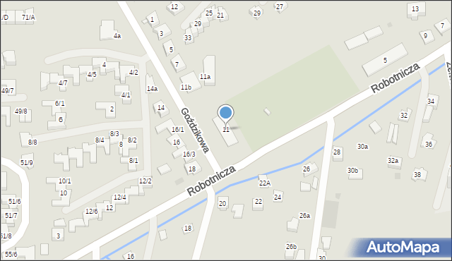 Rzeszów, Goździkowa, 11, mapa Rzeszów