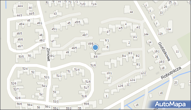 Rzeszów, Goździkowa, 8/9, mapa Rzeszów