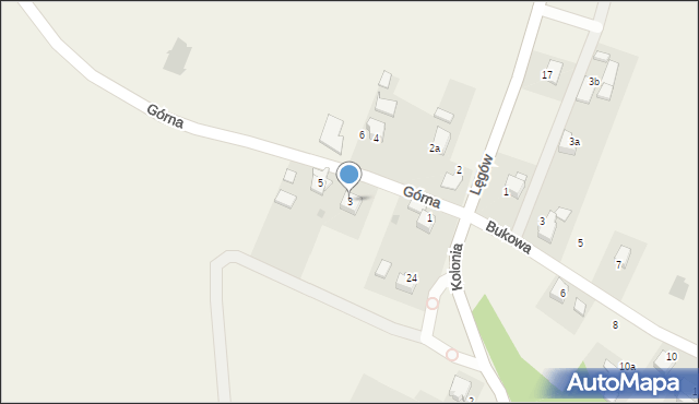 Rzuchów, Górna, 3, mapa Rzuchów