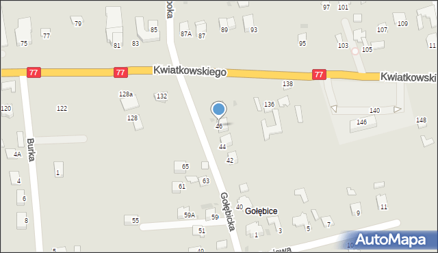 Sandomierz, Gołębicka, 46, mapa Sandomierza