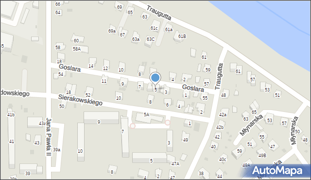 Sanok, Goslara, 5, mapa Sanok