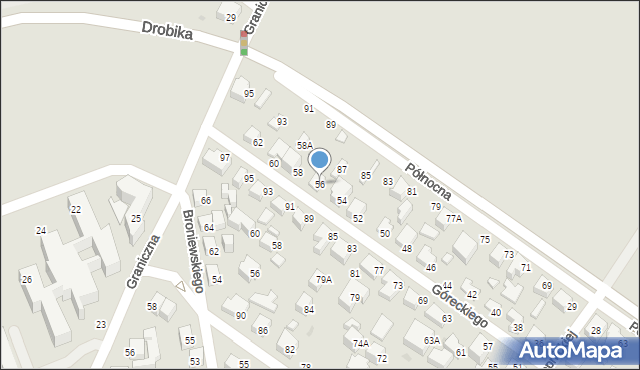 Siedlce, Góreckiego Romana, gen., 56, mapa Siedlce