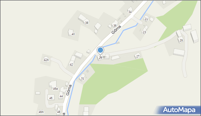 Siedlęcin, Górna, 25, mapa Siedlęcin