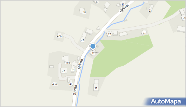 Siedlęcin, Górna, 31, mapa Siedlęcin