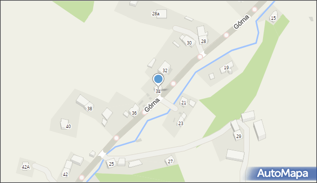 Siedlęcin, Górna, 34, mapa Siedlęcin