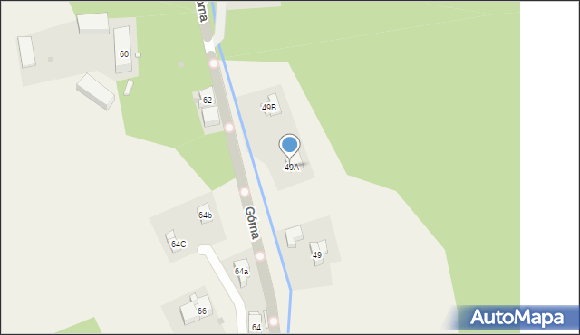 Siedlęcin, Górna, 49A, mapa Siedlęcin