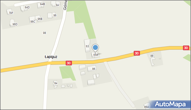 Siedlęcin, Górna, 63A, mapa Siedlęcin