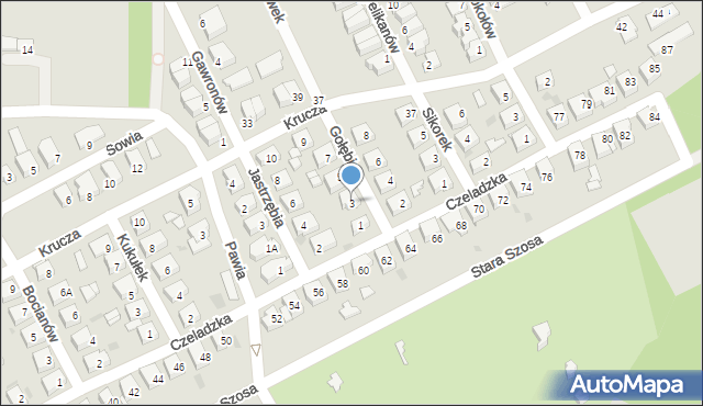 Siemianowice Śląskie, Gołębia, 3, mapa Siemianowice Śląskie