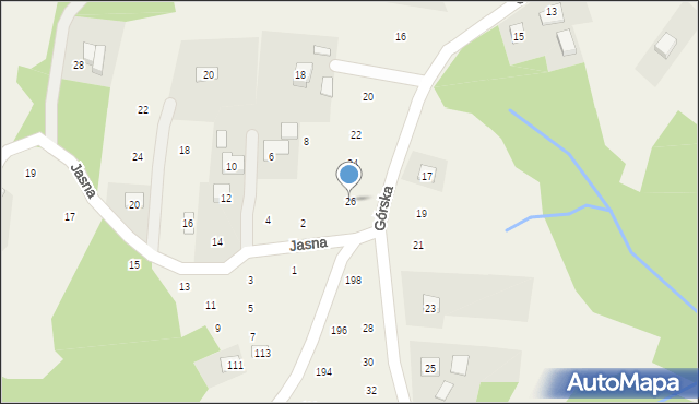 Siepraw, Górska, 26, mapa Siepraw