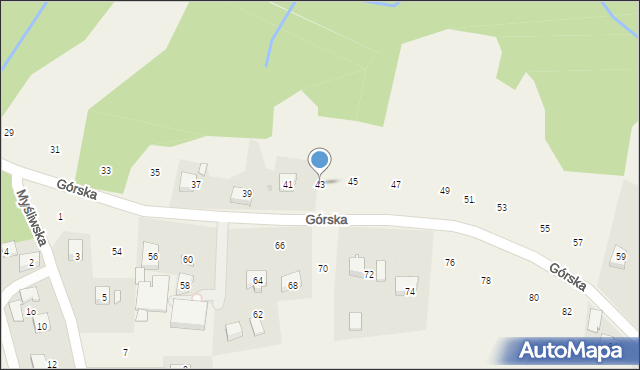 Siepraw, Górska, 43, mapa Siepraw