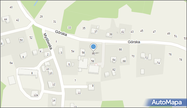 Siepraw, Górska, 60, mapa Siepraw