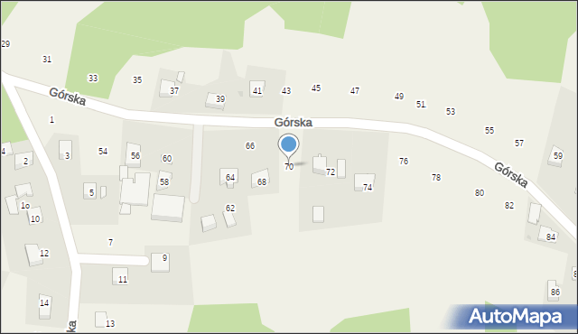 Siepraw, Górska, 70, mapa Siepraw