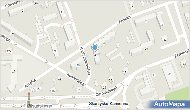Skarżysko-Kamienna, Górnicza, 4, mapa Skarżysko-Kamienna