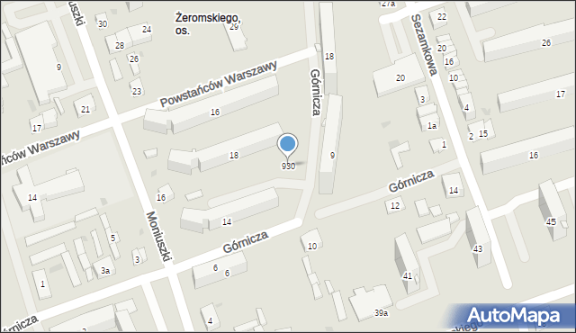 Skarżysko-Kamienna, Górnicza, 930, mapa Skarżysko-Kamienna