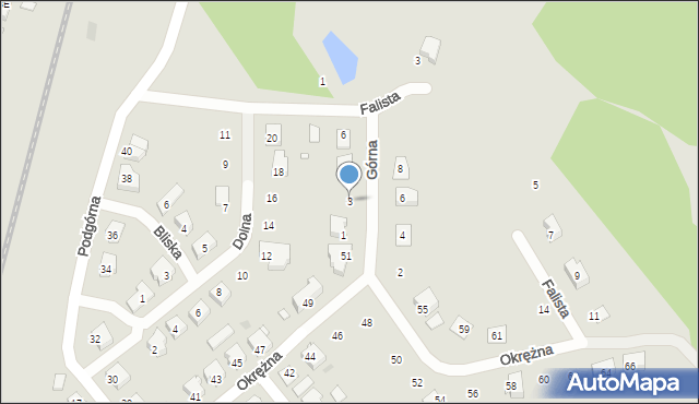 Skoki, Górna, 3, mapa Skoki