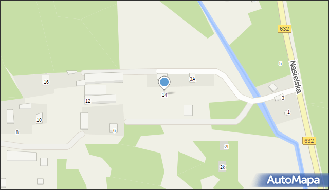 Skrzeszew, Górna, 14, mapa Skrzeszew