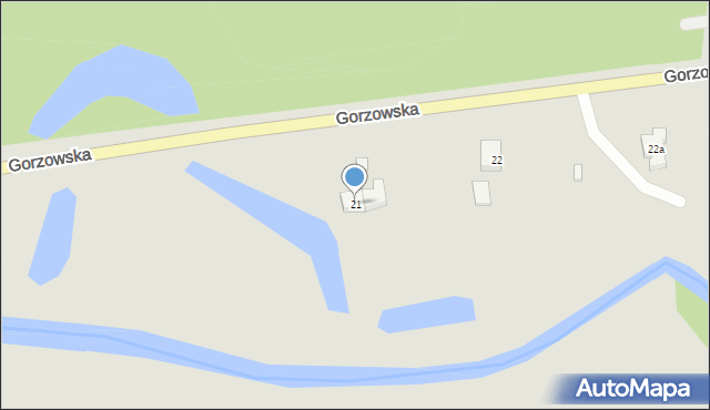 Skwierzyna, Gorzowska, 21, mapa Skwierzyna