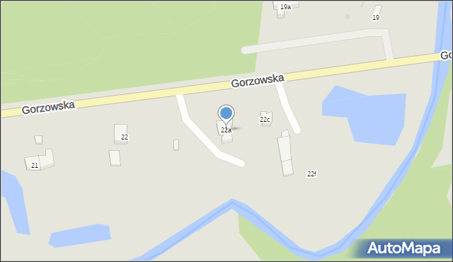 Skwierzyna, Gorzowska, 22a, mapa Skwierzyna