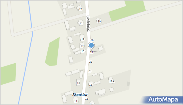 Słomków, Gościniec, 24, mapa Słomków