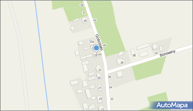 Słomków, Gościniec, 33b, mapa Słomków