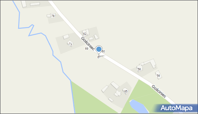Słomków, Gościniec, 67, mapa Słomków