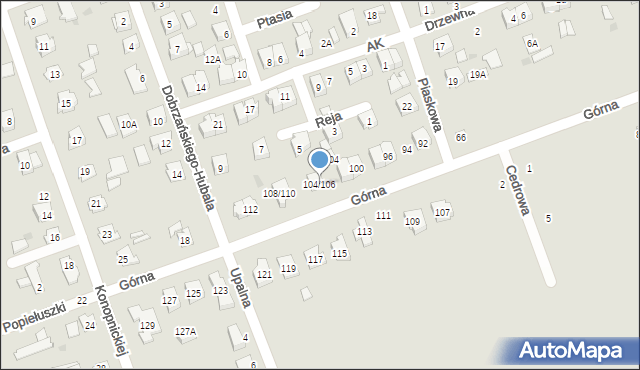 Sokółka, Górna, 104/106, mapa Sokółka