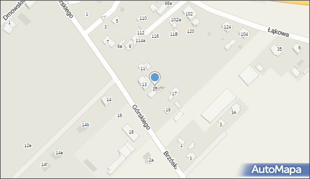 Sokołów Podlaski, Górskiego Ludwika, 15, mapa Sokołów Podlaski