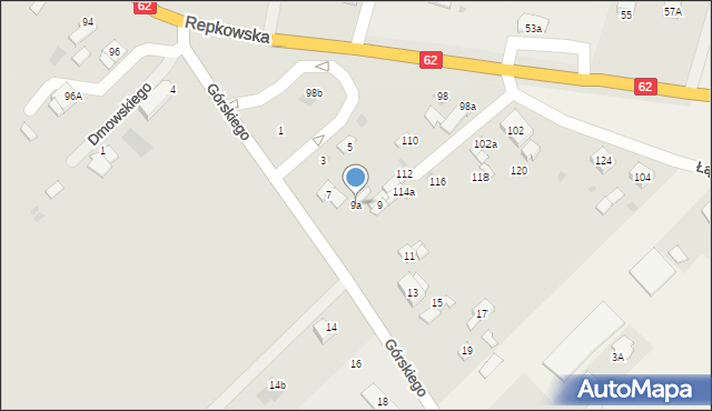 Sokołów Podlaski, Górskiego Ludwika, 9a, mapa Sokołów Podlaski