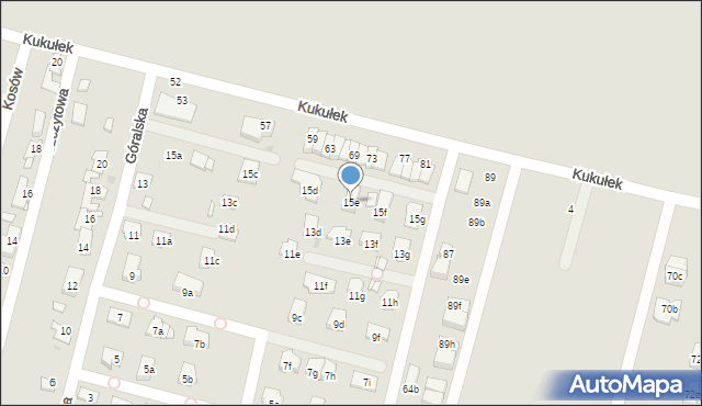 Sosnowiec, Góralska, 15e, mapa Sosnowca