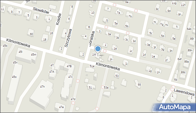 Sosnowiec, Góralska, 1l, mapa Sosnowca